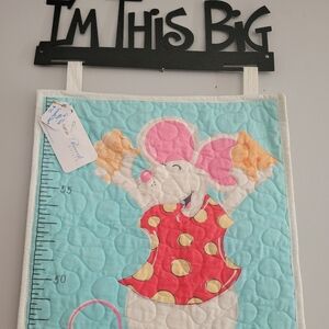 NWT I'm This Big Quilted Growth Chart